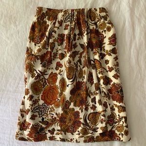 vintage paisley high waisted skirt